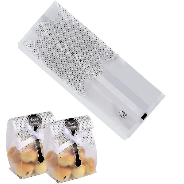 100-pack Kakpåsar, Transparent Plast, Godispåsar för Mini-Bröd, Bundt-Kaka, Varma Choklad - Perfekt