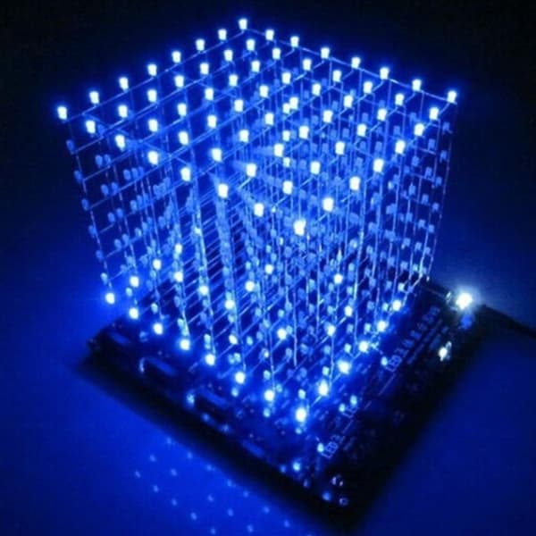 3D LED-terning-sæt DIY loddeprojekt 8x8x8 elektronisk sæt