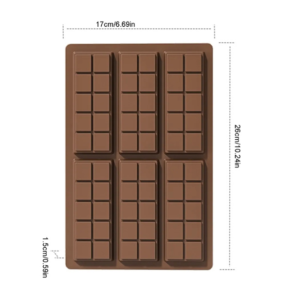 Silikonform til chokoladekage, 60 stykker, brudsikker form, chokoladekage