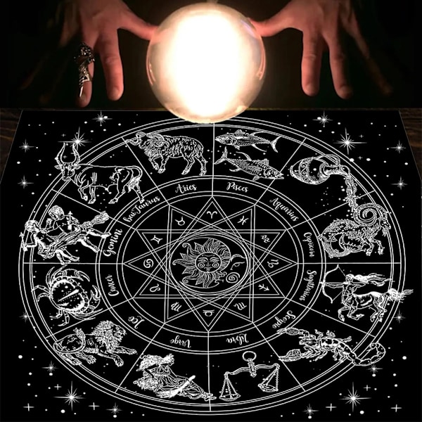 23x23 Tum Flanell Tarotduk Runspådom Altare Tarot Patch Skydd för Magiker Daglig Brädspel Kortunderlägg 0.07 60*60cm