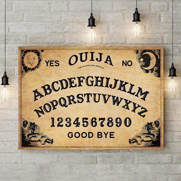 1 st canvasposter, Ouija bräde tryck affisch, mörk akademisk affisch väggkonst för vardagsrum 15.8*23.7inch/40*60cm Unframe