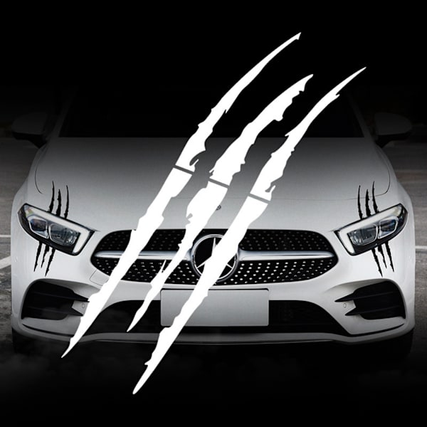 Monster Claw Scratch Marks Auto Forlygte Dekal Bil-Styling Auto Stickers Dekor Green 0.03