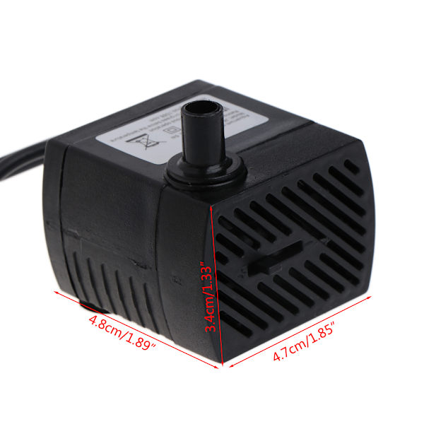 Akvaarion vesipumppu imukupeilla, minikokoinen upotettava hiljainen pumppu LED-valolla, 5 W suihkulähdepumput