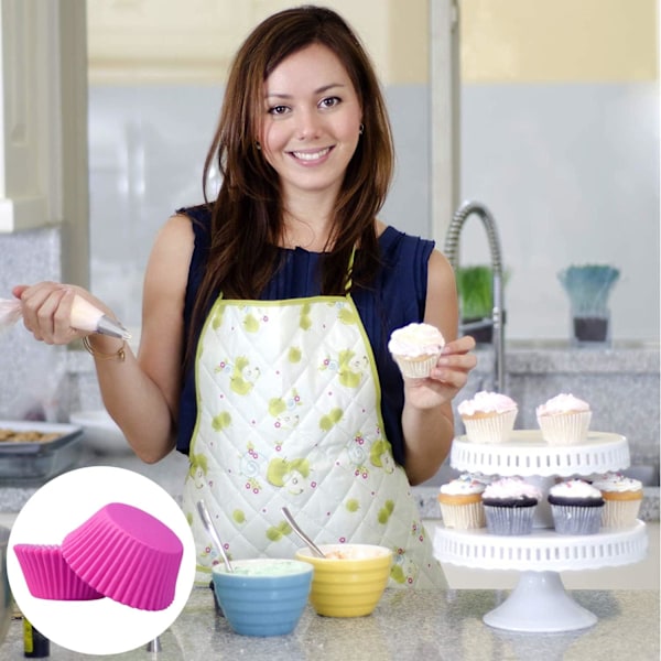 ll Rose Paperi Muffin Vuorat, Rasvanpitävät Muffin Vuorat Leivontaan, Mini Muffin Kääreet Vuorat Muffin Kupit Cupcakeliners Bulk, Paperi Rose