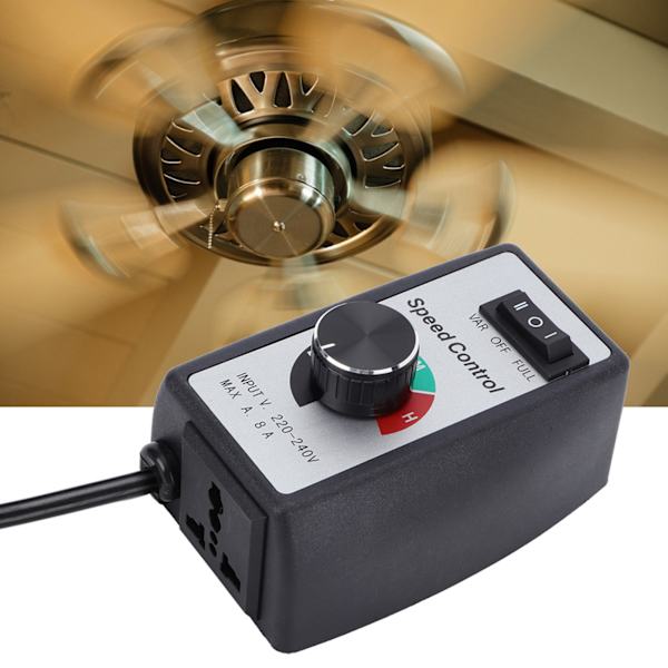 Universal elektronisk trinløs hastighedsregulator Switch Regulator til motorventilator kanalventilator EU 230V