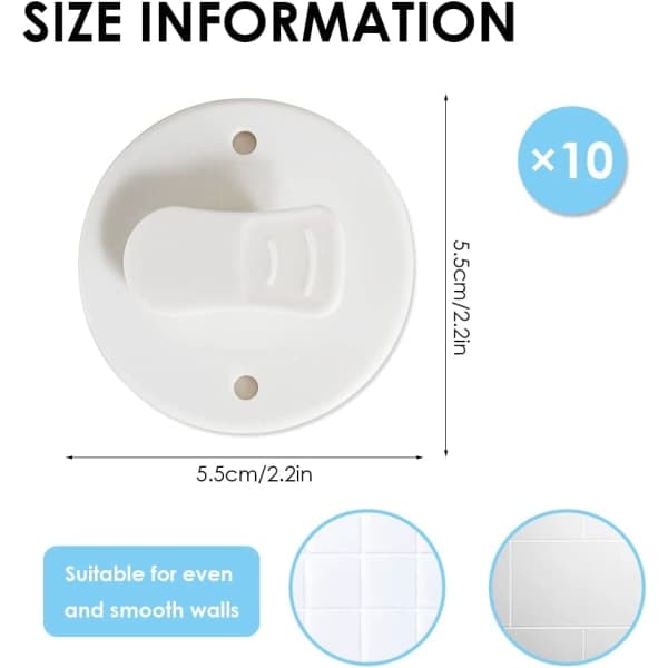 10-pak duschdraperi Spill Protector Clips, Gardin Spill Show