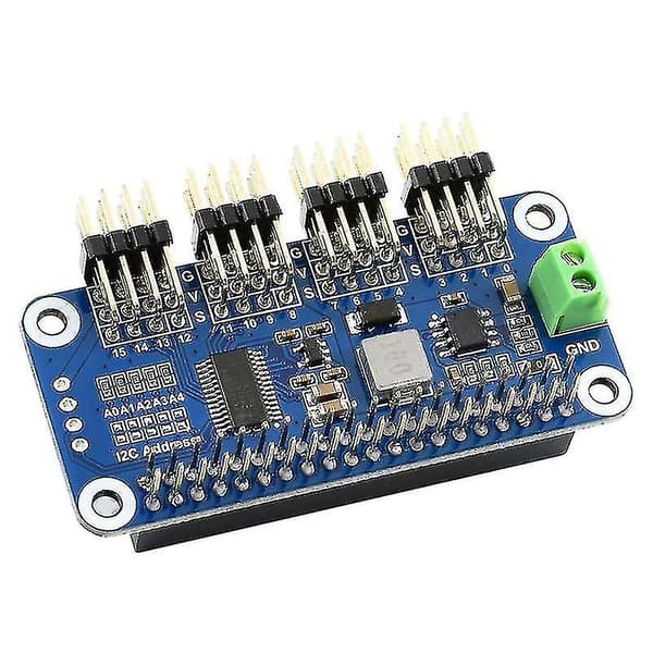 Servo Driver Hat (b) til Jetson Nano og Zero med 16-kanals 12-bit I2c-interface højre vinkel stift