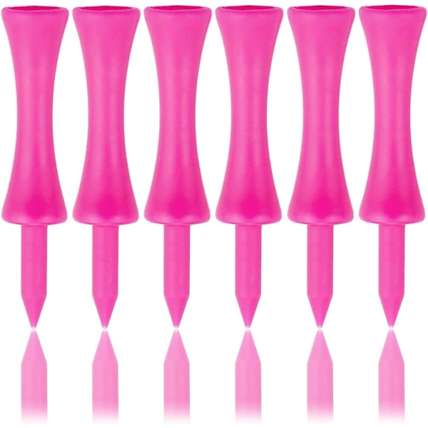 Pakke med 100 rosa 57mm plastgolf-tees