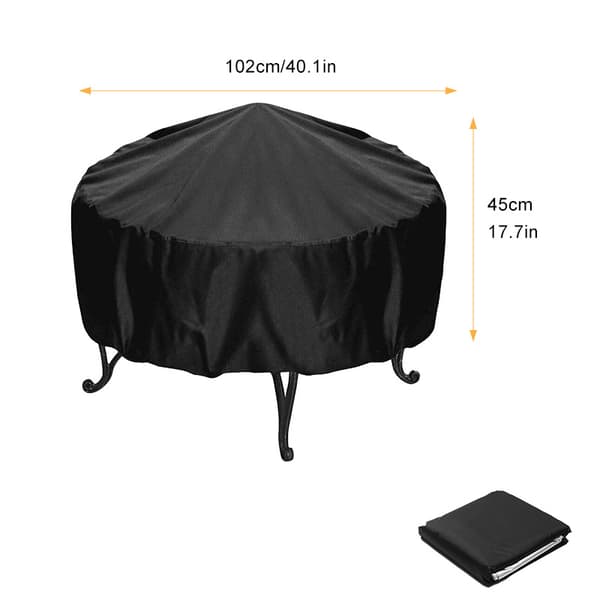 Runt eldskålsöverdrag vattentätt – Utomhus trädgårdsgrill eldskålsskydd**55*50cm 55*50cm