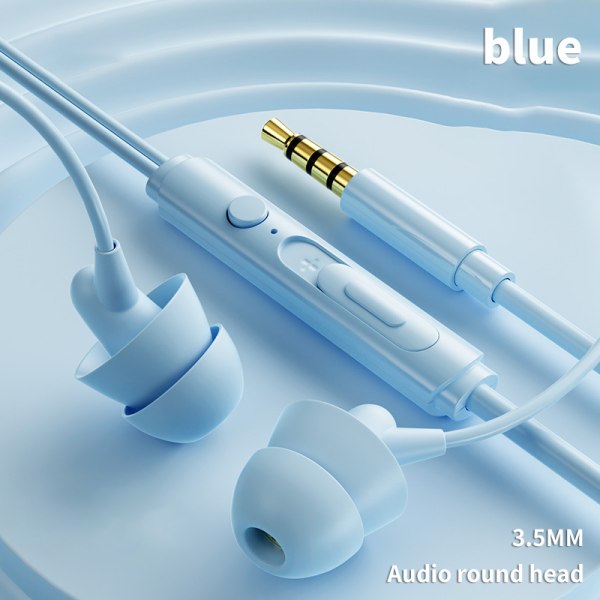 In-ear sömnhörlurar i silikon för sovhörna på sidan Blue-3.5mm