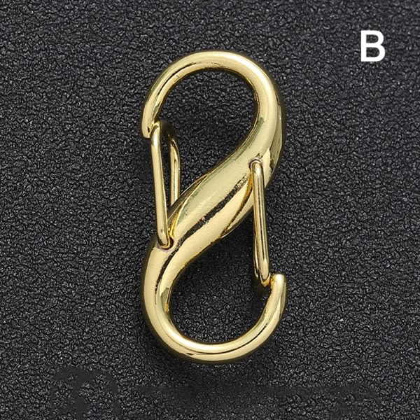 5 stk. Karabinkrok i legering S-formet fjær åtte-tegns spenne maur B 5 stk. B B 5PCS