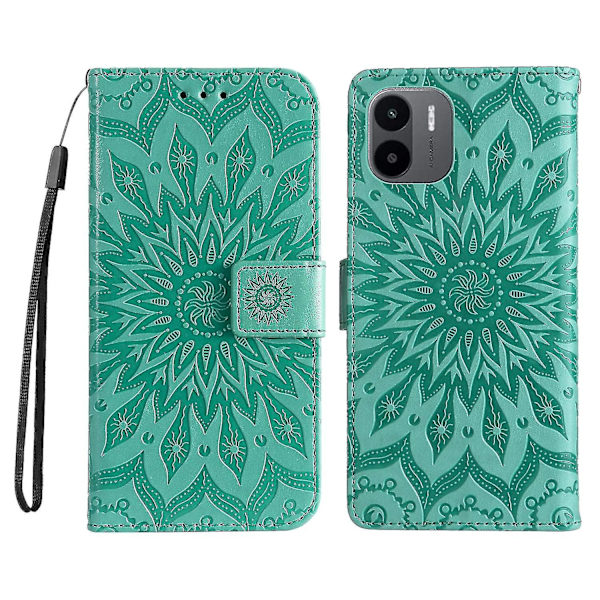 Xiaomi Redmi A1 4G/A2 4G naarmuuntumaton puhelinkotelo, auringonkukka PU puhelinkotelo