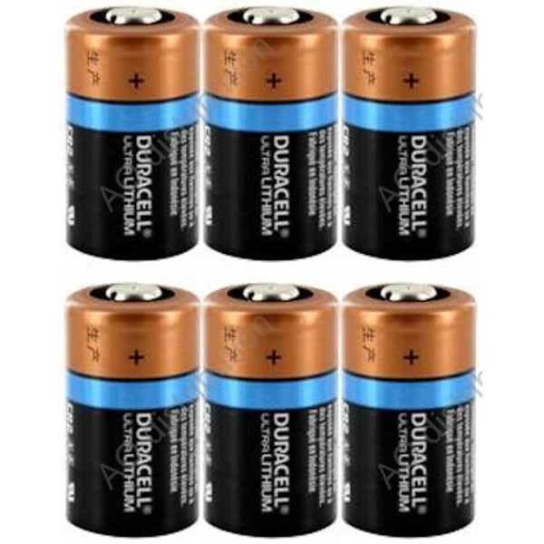 6 CR2 Duracell 3V fotobatterier