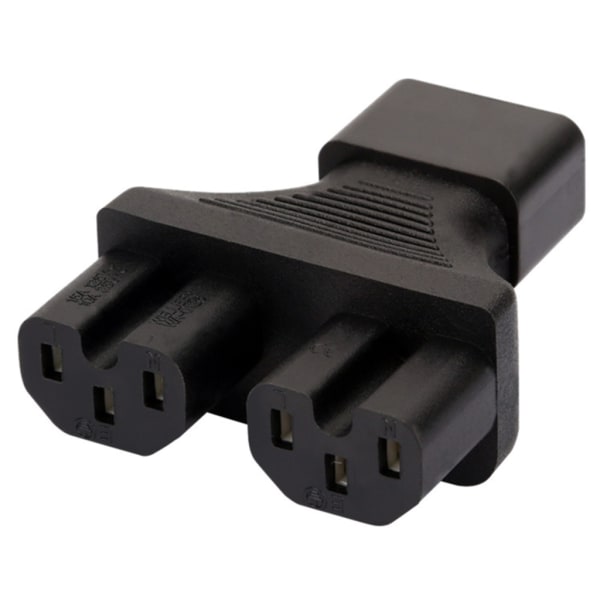 IEC320 C14 till Dual IEC320 C13/C15/Nema 5-15R Strömadapter 3 Terminaler Strömadapter Hane till Hona Ström null - C 0.07