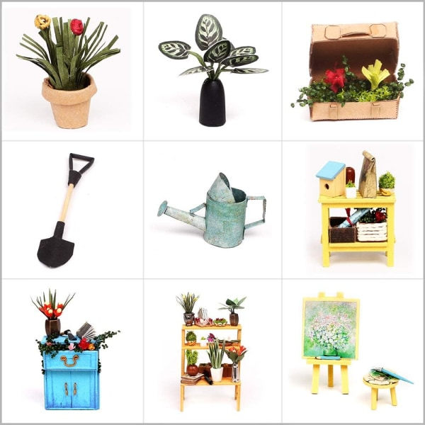 Trähusdockhusmöbler Renoveringssats - Trä DIY Växthus