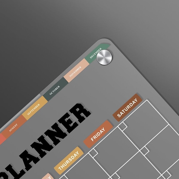 Magnetisk akrylkalender Genomskinlig kylskåpskalender 1 1 1 1