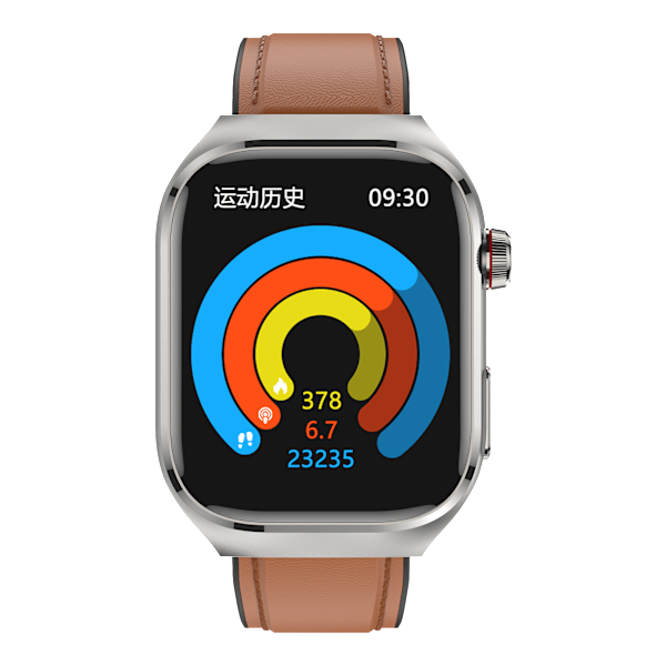 Smartwatch EKG, puls, blodtryck, sömn, stegräknare Brun Brun