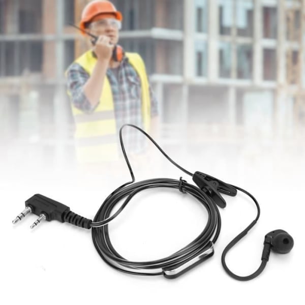 HURRISE Tvåvägsradio Hörlur Walkie Talkie Headset Universal In-Ear Hörlur för Baofeng UV-5RA UV-5RB BF-666S