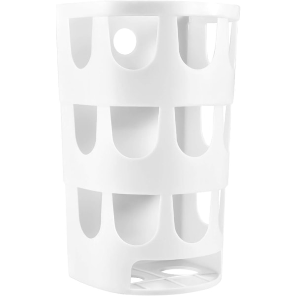 Höhäck för husdjur, hängande porös plastmatskål, matdispenser, burtillbehör för kaniner, hamster, chinchilla - vit