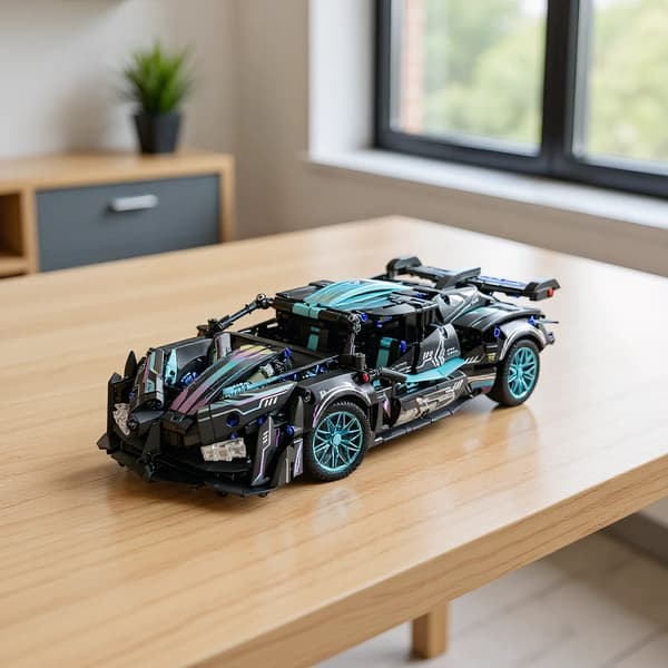 Byggeklodser til superbil i cyberpunk-stil, Technic-racerbilmodel, DIY-samleklodser, STEM-legetøj til samlere MG27