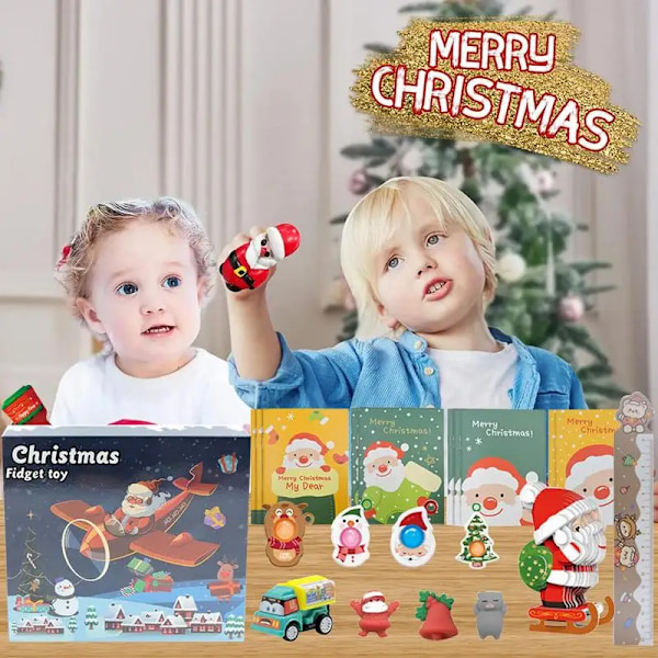 Julekalender 2023 med Sanse-Fidget Legetøj Jule Blind Box 24 Dages Nedtælling Nytårs Overraskelsesgave til Børn Drenge Piger style 6