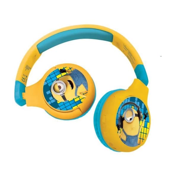 Bluetooth och trådbundna hörlurar för barn The Minions - LEXIBOOK - Barnsäkerhet - Gul