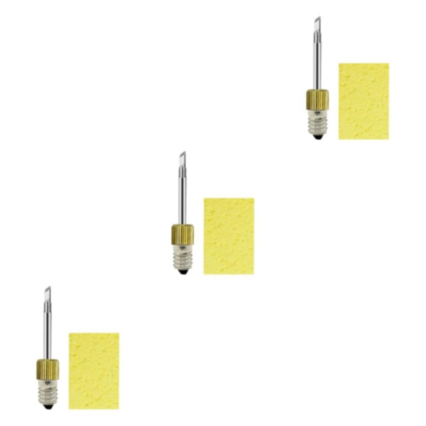 1/2/3/5 loddekolbe spids Udskiftning af loddespids gevind Spids K med svamp Tip K with sponge 3 Sets