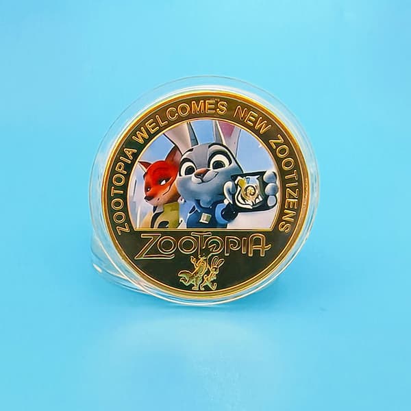 Zootopia Minnesmynt | Samlarmedalj från Djurriket | Rolig present till barn e