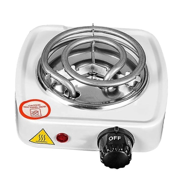Portabel Elektrisk Värmeplatta med Indikeringslampor Praktisk Spis[qb] Single 500W White