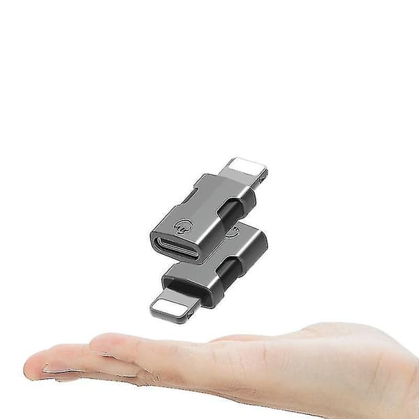 USB-C til OTG Lightning-adapter for å støtte dataoverføring Koble til lader Kontaktkabel Konverter Trådløs mikrofonadapter - Svart