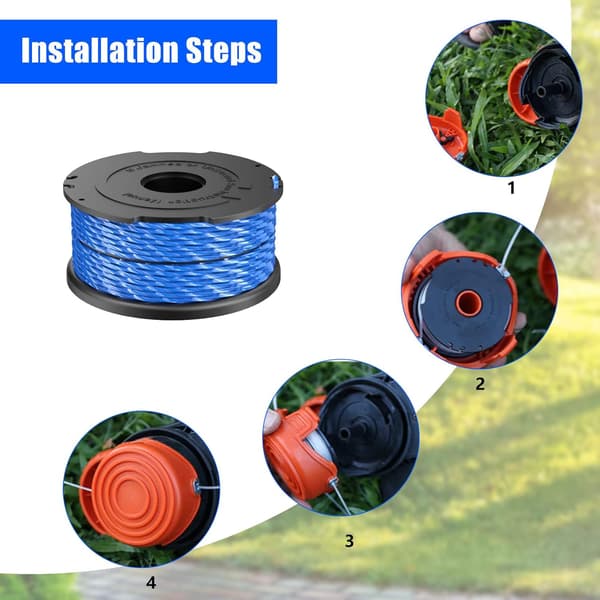 Erstatningsspole til Black & Decker A6441 trimmerlinje, 1,65 mm, erstatningsspoler til GL652, GL655, GL650, GL660, GL680 trimmer[BT}