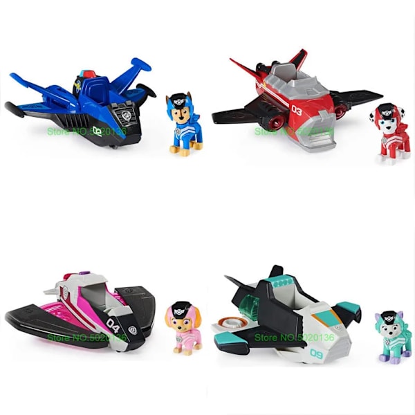 Ny Paw Patrol Plane Patrol Actionfigur Model Lookout Tower Rescue Bus Puppy Dog Jule Børn Legetøj Julegave violet