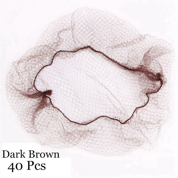 20/40 kpl Näkymättömät hiusverkot Hienosilmäinen tummanruskea dark brown 40 Pcs