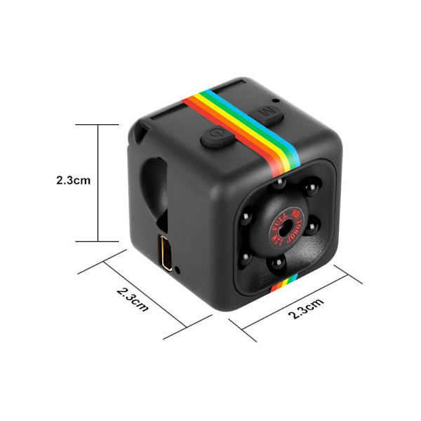 SQ11 Mini HD Flygkamera för Utomhussporter, Matt Miniatyrenhet, Nattvisionskort, Liveinspelning, Svart, 1 st (Inget märke)