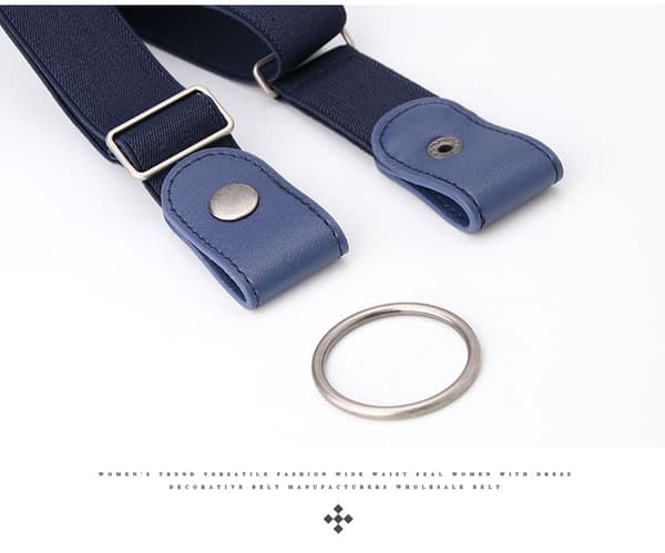 Damer Jeans Casual Usynlig Elastisk Bælte Uden Huller Dekorativ Doven Bælte
