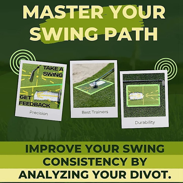 Golf-swingin harjoitusmatto, näyttää selkeästi lyöntien merkit, kannettava takapihan swing-harjoitusmatto