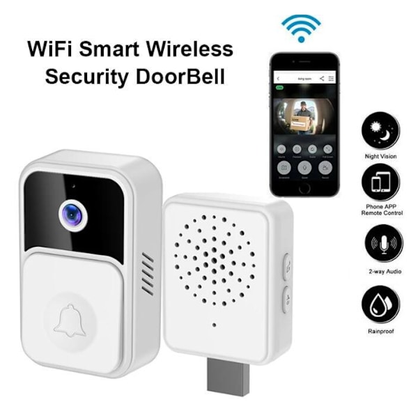 Trådlös WIFI dörrklocka, mobiltelefon fjärrkontroll hushållning, Dingdong kamera