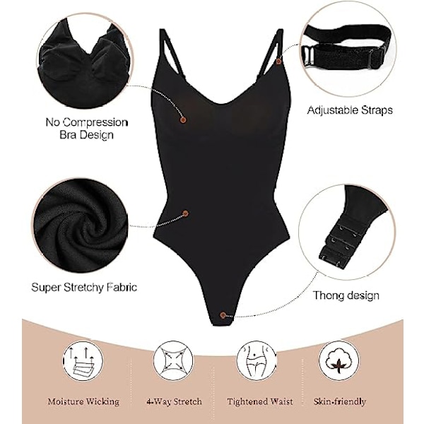 Body för kvinnor, magenkontroll, formande underkläder, sömlös skulpterande trosa, body shaper tank top, brun, brun brown XL