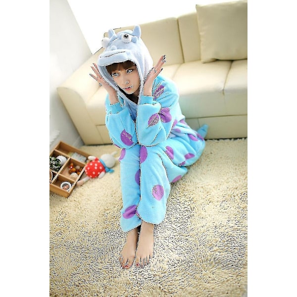 Halloween Unisex Onesie Kigurumi Kostume Fancy Dress Hættetrøjer Pyjamas Nattøj-9-1 - Perfet Sulley Sully XL for 180-190cm