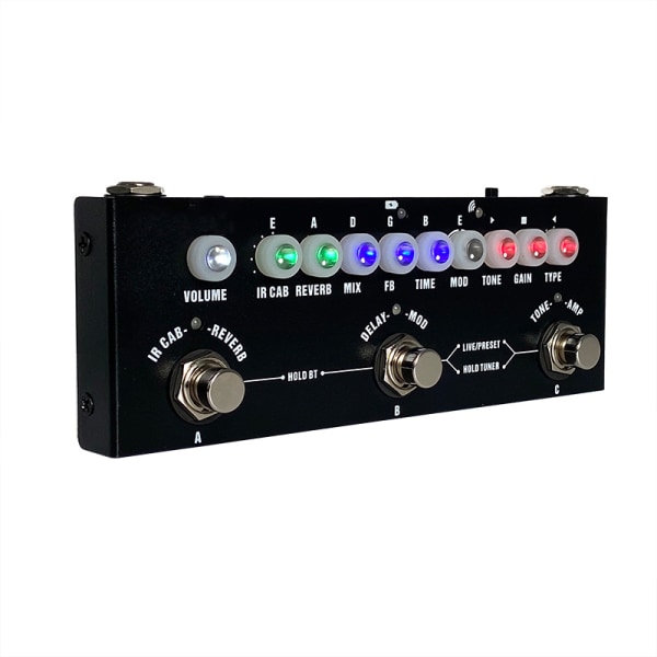 MVAVE Gitar Multi-Effekt Pedal 9 Preamp 8 IR CAB Delay