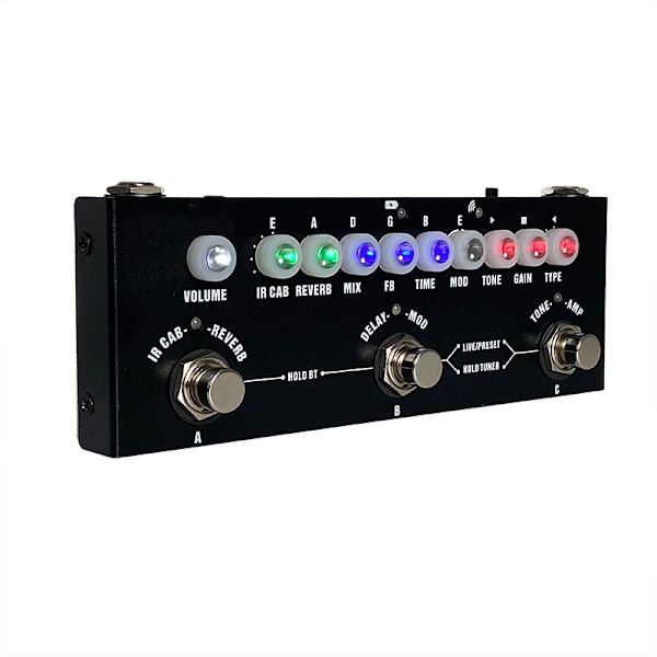 MVAVE Gitarr Multieffekt Pedal 9 Förstärkare 8 IR CAB Fördröjning