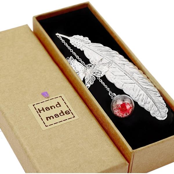 Metal Feather Bookmark Butterfly - Täydellinen äitienpäivä- ja syntymäpäivälahja naisille, hänelle, äideille, opettajille ja kirjan ystäville - Ainutlaatuiset kirjanmerkit!
