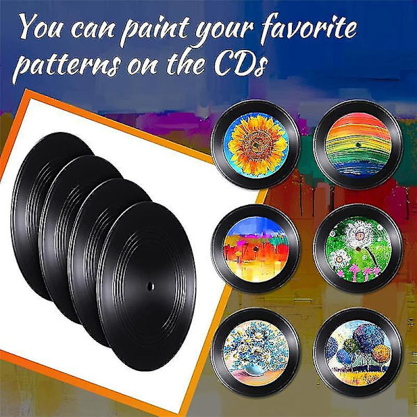 12 stk blanke vinylplater 7 tommers CD for rom CD veggdekor plater