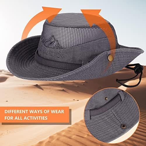 Solhat UV-beskyttelse Bucket hat Sommerhatte (grå)