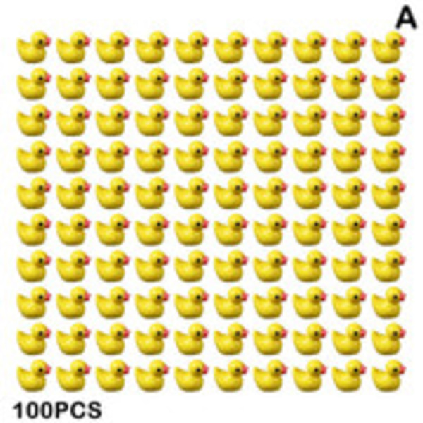 100/200 stk Mini Gummianker Miniatyr Resin Ender Gule Tiny D 100pcs yellow 100pcs