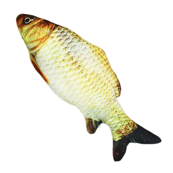 Fladdrande Fisk Rörlig Fisk Plyschleksak med Ljus och Ljud Realistisk Fladdrande Fisk Vagglande Fiskleksaker Rörelse Katt Leksak Grass Carp
