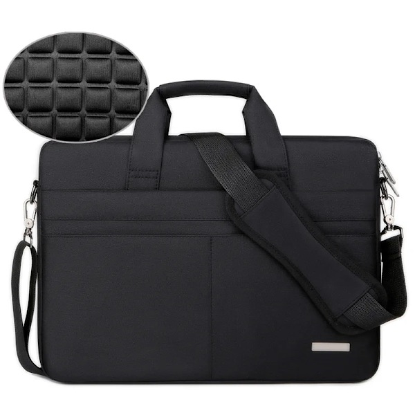 Laptop taske etui Skuldertaske Notebook taske Kufferter til 13,3 14 15,6 17,3 tommer Macbook Air Pro HP Huawei Asus Dell Model2-sort Model2-black 15.6-16.1 inches