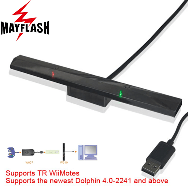 MayFlash Sensor Dolphin Bar for Wii Remote langaton ohjain Windows PC:lle