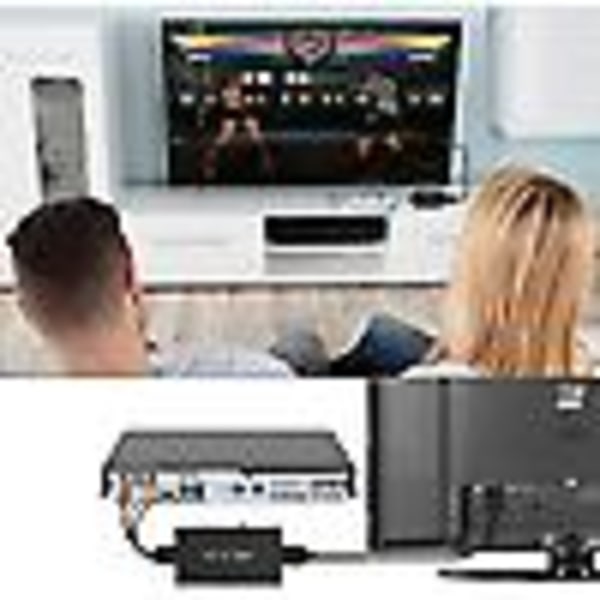 RCA till HDMI-omvandlare, komposit till HDMI-adapter stödjer 1080p PAL/NTSC