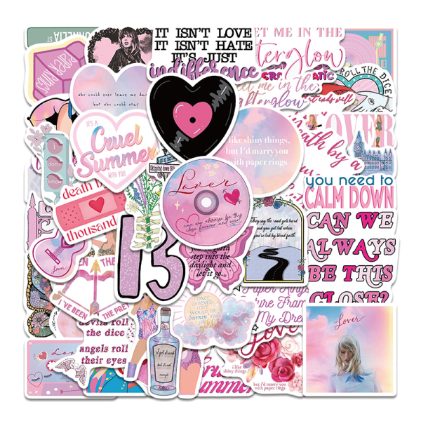 50 stk Taylor Music Album Singer Fashion Stickers Pakke DIY Dekor A3